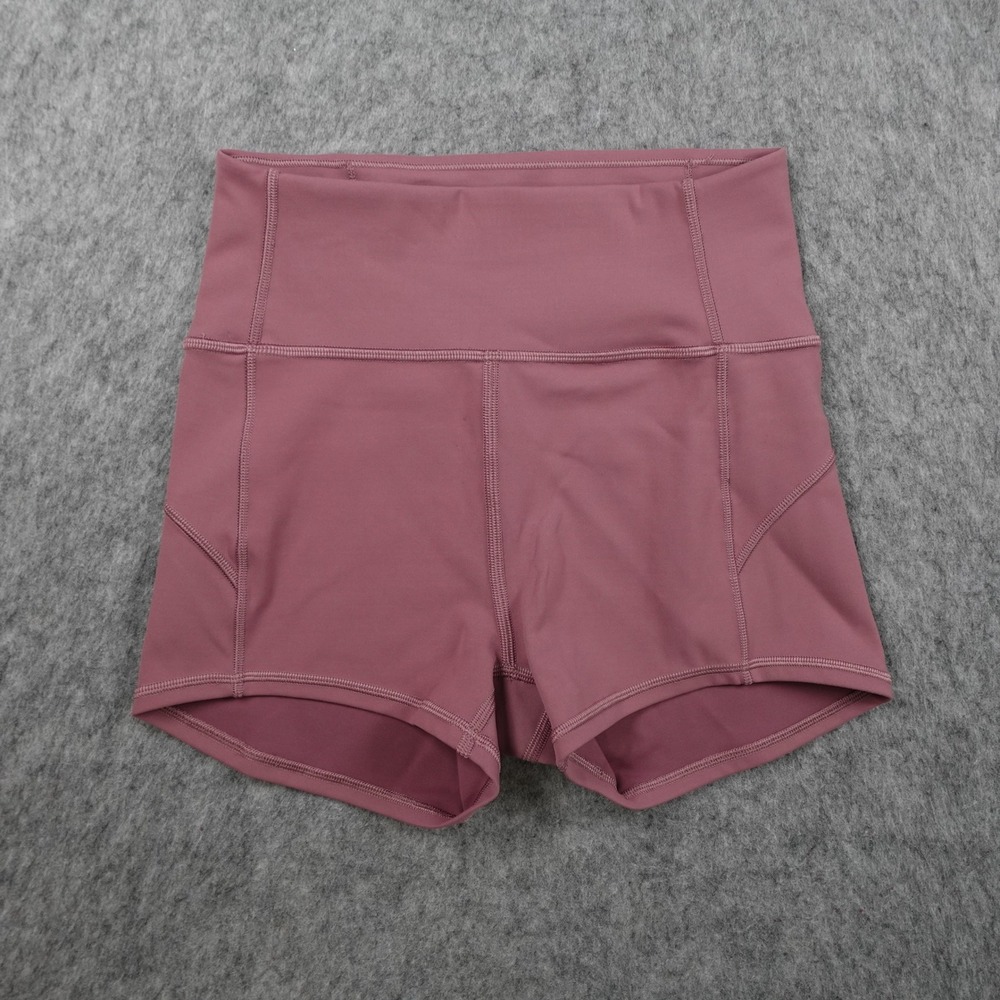 Lululemon Shorts Womens 4 Pink Figue In Movement‎ Everlux 2.5" Biker Run Gym